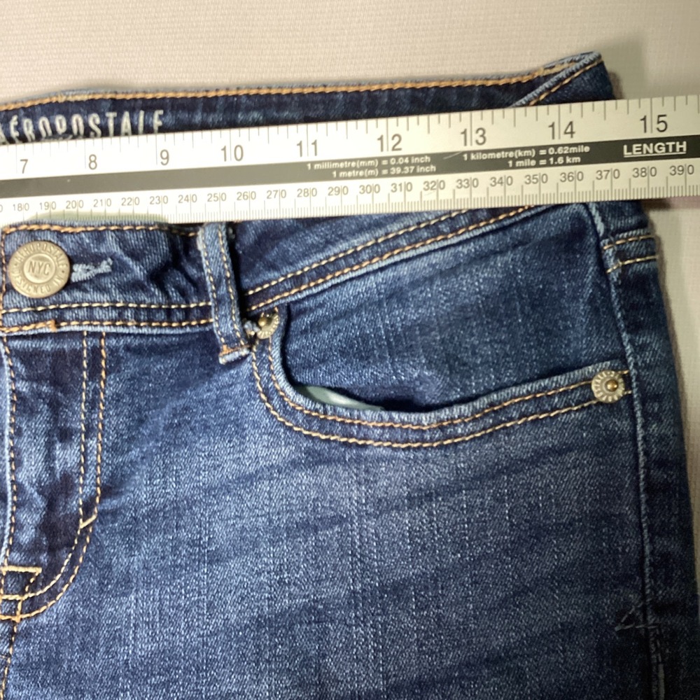 Aeropostale Bootcut Jeans Womens 6 Regular Dark Wash Denim‎ Y2K Casual Indie - Picture 5 of 8